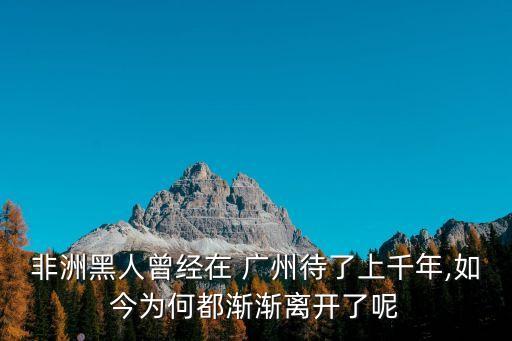 中國(guó)廣州非洲人,為什么廣州那么多非洲人