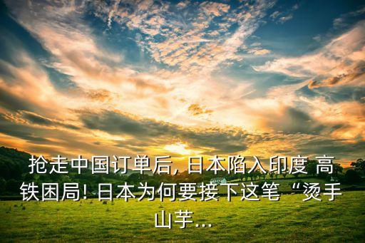 搶走中國(guó)訂單后, 日本陷入印度 高鐵困局! 日本為何要接下這筆“燙手山芋...