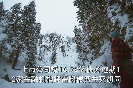 一上市公司爆16.78億債務(wù)逾期10家金融機(jī)構(gòu)踩雷陷債務(wù)生死胡同