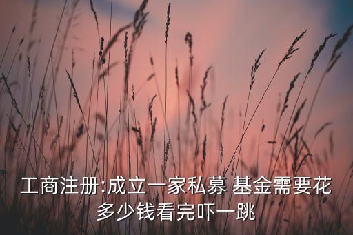 工商注冊(cè):成立一家私募 基金需要花多少錢(qián)看完嚇一跳