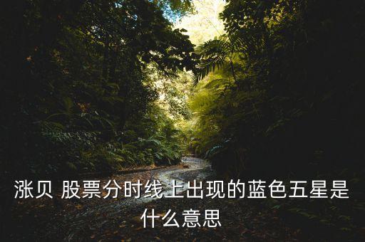 漲貝 股票分時(shí)線上出現(xiàn)的藍(lán)色五星是什么意思