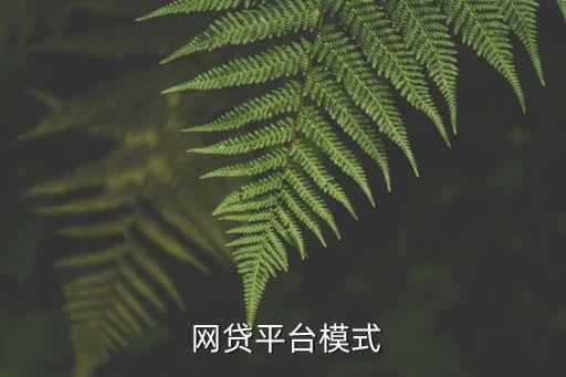  網貸平臺模式