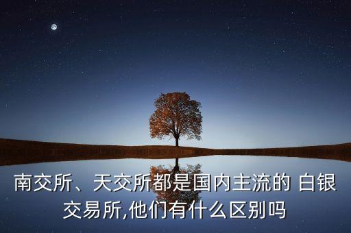 南交所、天交所都是國內(nèi)主流的 白銀交易所,他們有什么區(qū)別嗎