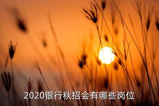 2020銀行秋招會(huì)有哪些崗位