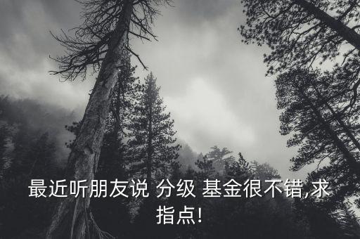 最近聽朋友說 分級 基金很不錯(cuò),求指點(diǎn)!