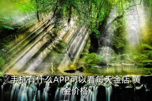 手機有什么APP可以看每天金店 黃金價格