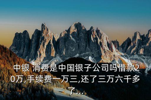 武漢中銀消費金融有限公司,中銀消費金融有限公司旗下的所有貸款app