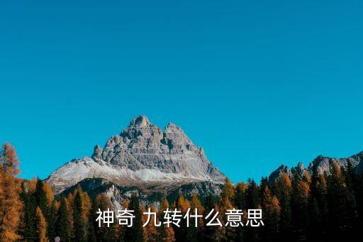 神奇 九轉(zhuǎn)什么意思