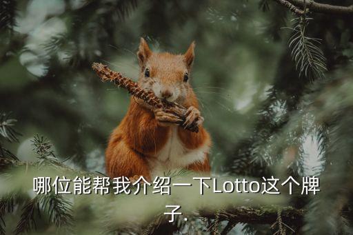 哪位能幫我介紹一下Lotto這個牌子.