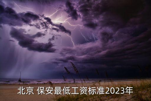 北京 保安最低工資標(biāo)準(zhǔn)2023年