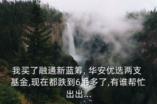 我買了融通新藍籌, 華安優(yōu)選兩支 基金,現(xiàn)在都跌到6毛多了,有誰幫忙出出...