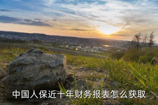 中國(guó)人保近十年財(cái)務(wù)報(bào)表怎么獲取