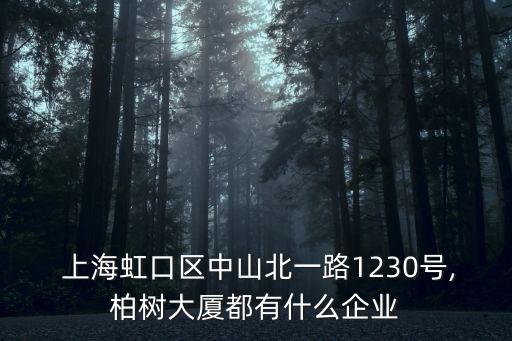  上海虹口區(qū)中山北一路1230號(hào),柏樹(shù)大廈都有什么企業(yè)