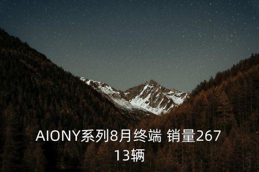 AIONY系列8月終端 銷(xiāo)量26713輛