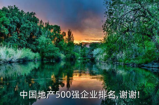 中國(guó)地產(chǎn)500強(qiáng)企業(yè)排名,謝謝!