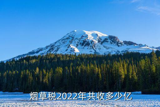  煙草稅2022年共收多少億