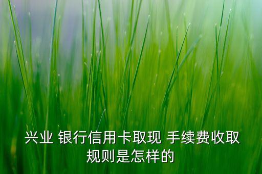 興業(yè)銀行手續(xù)費標準,刷興業(yè)銀行信用卡手續(xù)費標準