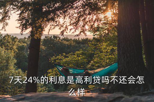 7天24%的利息是高利貸嗎不還會怎么樣