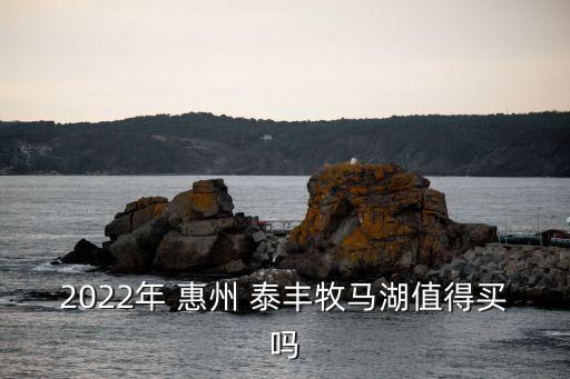 2022年 惠州 泰豐牧馬湖值得買嗎