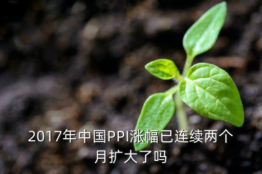 2017年中國PPI漲幅已連續(xù)兩個月擴大了嗎