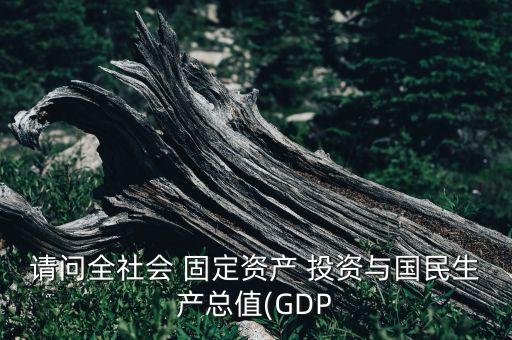 請問全社會(huì) 固定資產(chǎn) 投資與國民生產(chǎn)總值(GDP