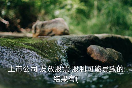 上市公司 發(fā)放股票 股利可能導(dǎo)致的結(jié)果有(