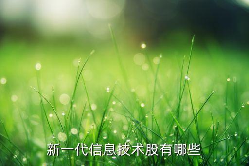 新一代信息技術股有哪些