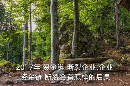 2017年 資金鏈 斷裂企業(yè),企業(yè) 資金鏈 斷裂會有怎樣的后果