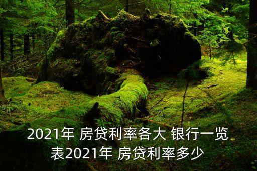 2021年 房貸利率各大 銀行一覽表2021年 房貸利率多少