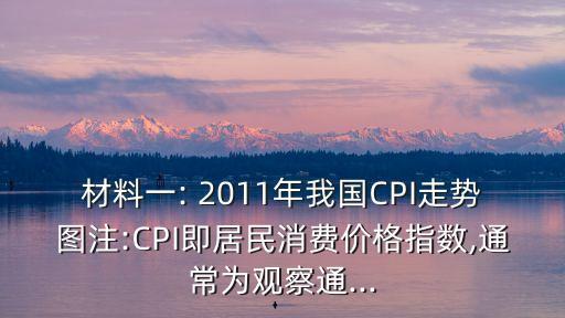 材料一: 2011年我國(guó)CPI走勢(shì)圖注:CPI即居民消費(fèi)價(jià)格指數(shù),通常為觀察通...