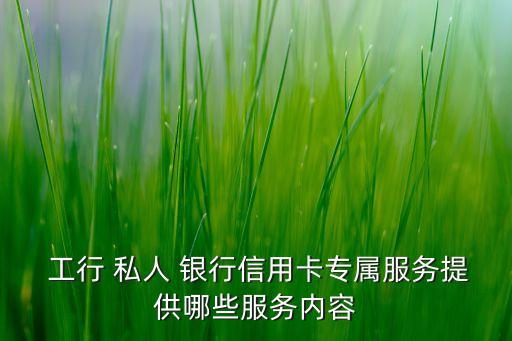  工行 私人 銀行信用卡專屬服務提供哪些服務內(nèi)容