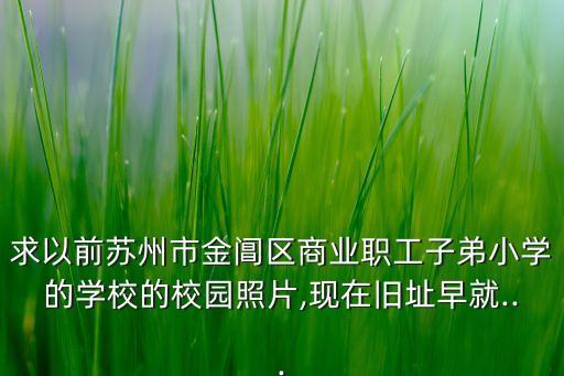 求以前蘇州市金閶區(qū)商業(yè)職工子弟小學的學校的校園照片,現(xiàn)在舊址早就...