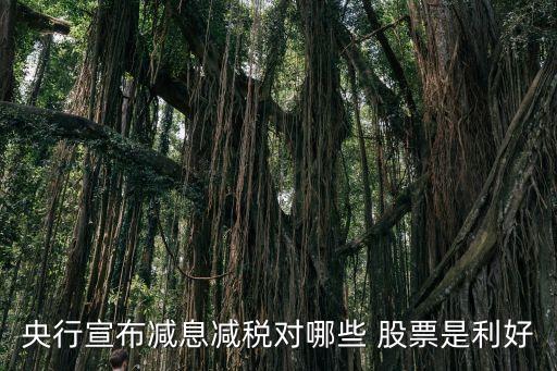 央行宣布減息減稅對(duì)哪些 股票是利好