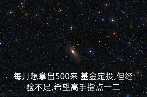 每月想拿出500來(lái) 基金定投,但經(jīng)驗(yàn)不足,希望高手指點(diǎn)一二