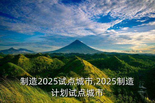 中國制造2025試點(diǎn)城市,2025制造計劃試點(diǎn)城市