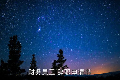 財(cái)務(wù)員工 辭職申請(qǐng)書