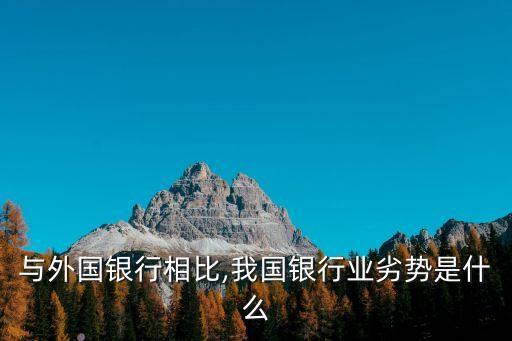 與外國銀行相比,我國銀行業(yè)劣勢是什么