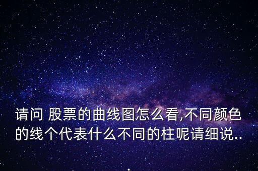 請問 股票的曲線圖怎么看,不同顏色的線個代表什么不同的柱呢請細說...