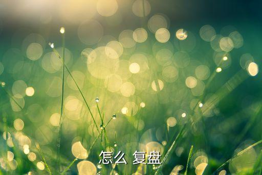 怎么 復(fù)盤(pán)