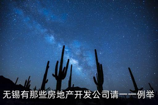 無錫有那些房地產(chǎn)開發(fā)公司請一一例舉