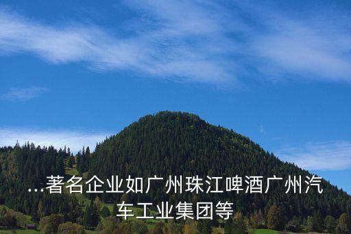 ...著名企業(yè)如廣州珠江啤酒廣州汽車(chē)工業(yè)集團(tuán)等