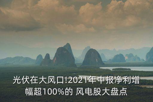 光伏在大風(fēng)口!2021年中報(bào)凈利增幅超100%的 風(fēng)電股大盤(pán)點(diǎn)