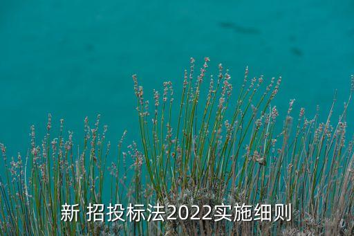 新 招投標(biāo)法2022實(shí)施細(xì)則