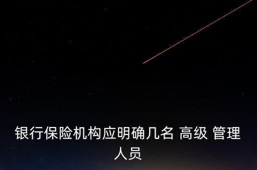 保險公司高級管理人員