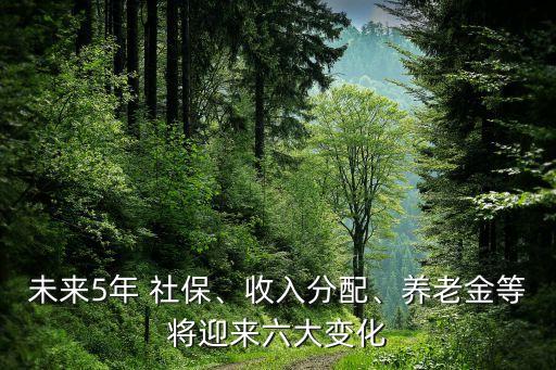 未來(lái)5年 社保、收入分配、養(yǎng)老金等將迎來(lái)六大變化