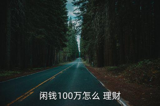 閑錢100萬(wàn)怎么 理財(cái)