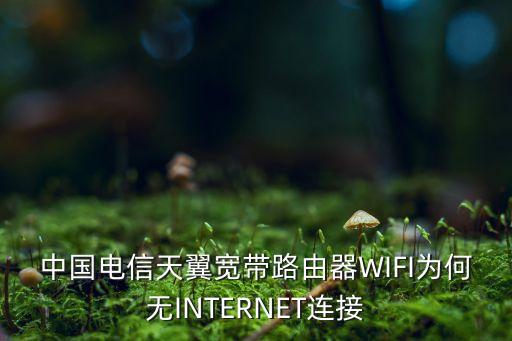 中國電信天翼寬帶路由器WIFI為何無INTERNET連接