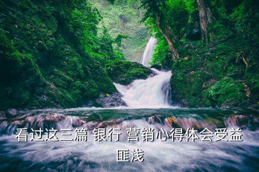 看過這三篇 銀行 營(yíng)銷心得體會(huì)受益匪淺