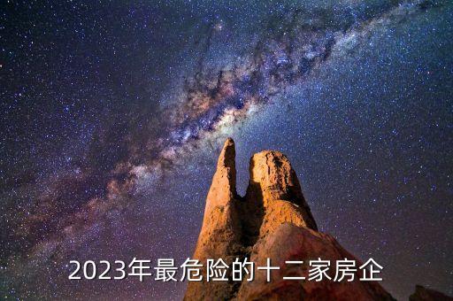 2023年最危險(xiǎn)的十二家房企