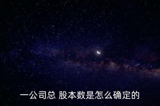 一公司總 股本數(shù)是怎么確定的